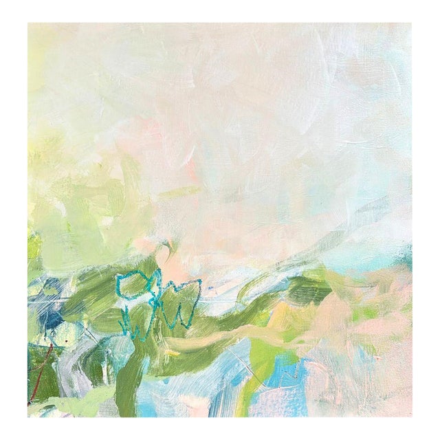 Where the Light Rests — Intimate Abstract Painting on Canvas by Mary Elizabeth Marvin For Sale