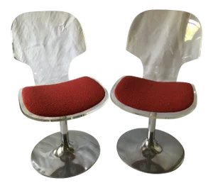 Mid-Century Modern Lucite Chairs - a Pair