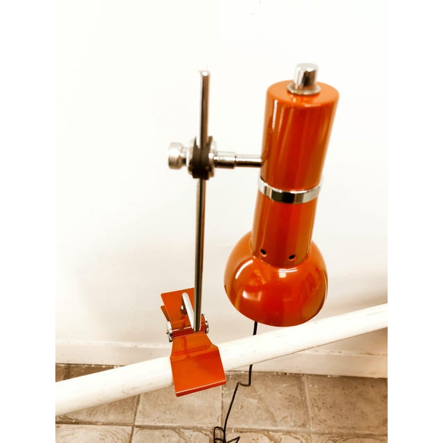 Clamp Light in Red Metal For Sale - Image 17 of 18