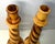 1990s Vintage Holy Land Olive Wood Spiral Pilar Candlesticks Holders-Pair For Sale - Image 5 of 7