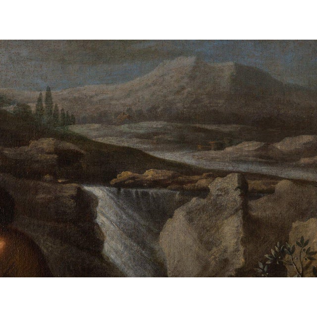 After Agostino Carracci, Landscape with Nymphs and Satyrs, 16th Century, Oil on Canvas For Sale - Image 7 of 9
