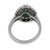 Art Deco Inspired 1.56 Carat Pear Shape Emerald Diamond Platinum Onyx Ring, Size 6.75 For Sale In Los Angeles - Image 6 of 6