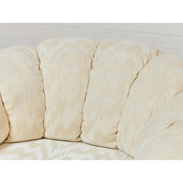 Textile Mid 20th Century Palm Springs Style Rolled Arm Club Chair For Sale - Image 7 of 12