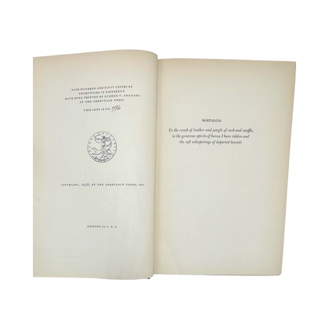 Mid-Century Modern Signed Foxhunting Is Different by Samuel J Henry 1938 Book For Sale - Image 3 of 12