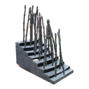 1980s Important Abstract Expressionist Cast Bronze Sculpture by Artist Mary K. Seyfarth, 20” High