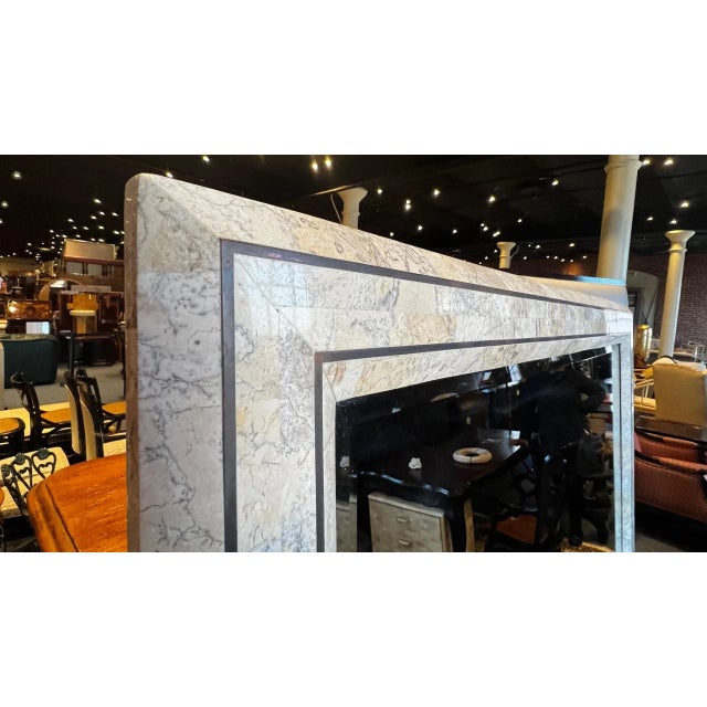 Late 20th Century Maitland-Smith Tessellated Stone Wall Mirror For Sale - Image 10 of 11