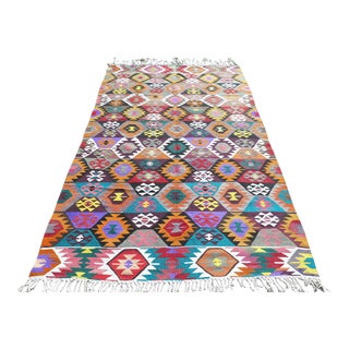Mid 20th Century Turkish Boho Kilim Handmade Area Rugs For Sale
