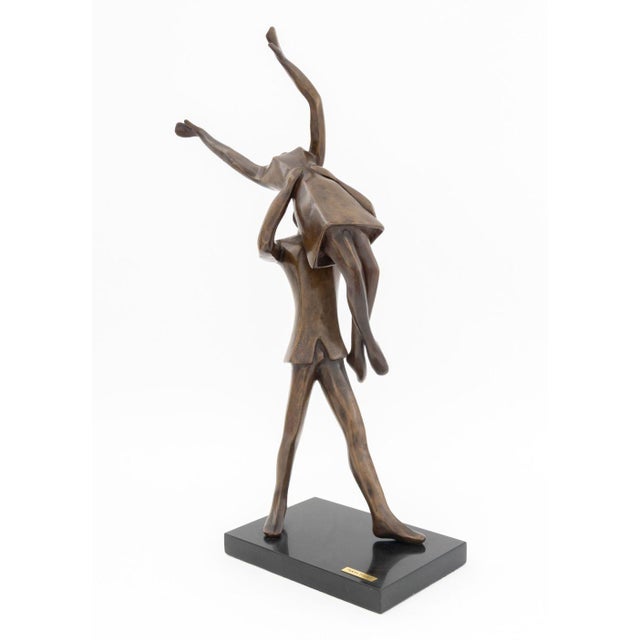 Late 20th Century Tanya Poust Dancing Couple Patinated Bronze For Sale - Image 5 of 8