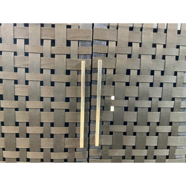 Modern Black Cerused Oak Finished Four Door Credenza For Sale - Image 9 of 10