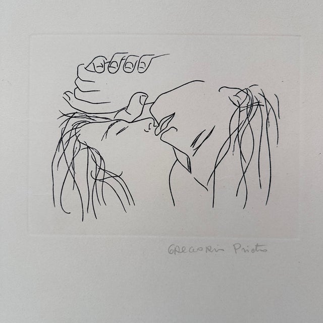 Gregorio Prieto, Serigraph on Paper The Kiss, 1920s, Paper For Sale - Image 11 of 18