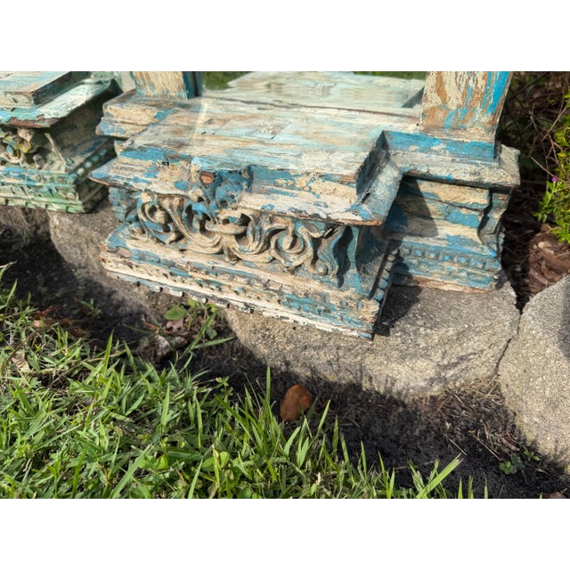 Vintage Architectural Salvage Wall Shelf Mirrors – Pair For Sale - Image 12 of 14