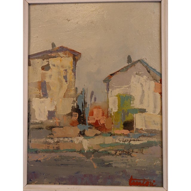 Bruno Tintori, Houses, Oil on Plywood, 1973, Framed For Sale - Image 14 of 14