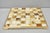 Vintage Italian Mid Century Modern Mosaic Brown Onyx Stone Chess Game Checkerboard in Gold Gilt Metal Frame by Paul's...