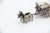 Miniature Silver Wagon Pulled by Oxen For Sale - Image 3 of 3
