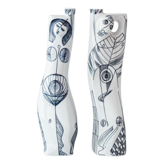 Anthropomorphic Figural Vases by Sargadelos, Set of 2 For Sale - Image 13 of 13