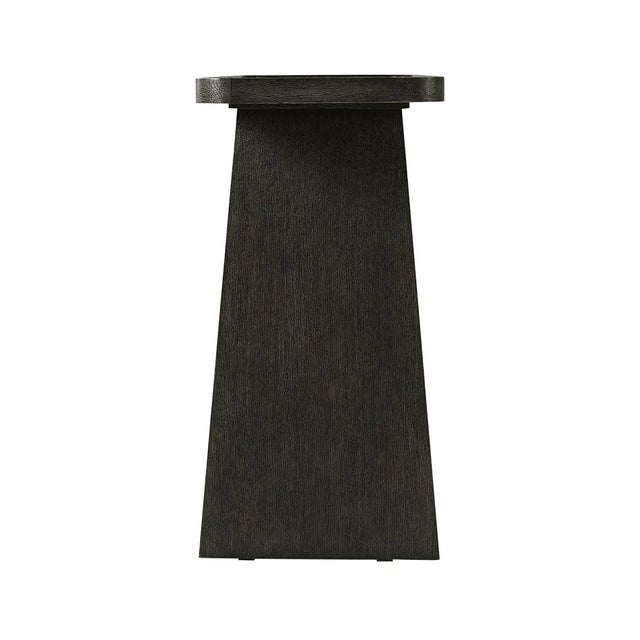 Pair of Dark Modern Console Tables For Sale - Image 4 of 7