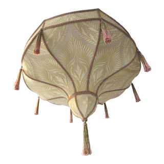 Fortuny Style Art Deco Fabric Chandelier For Sale