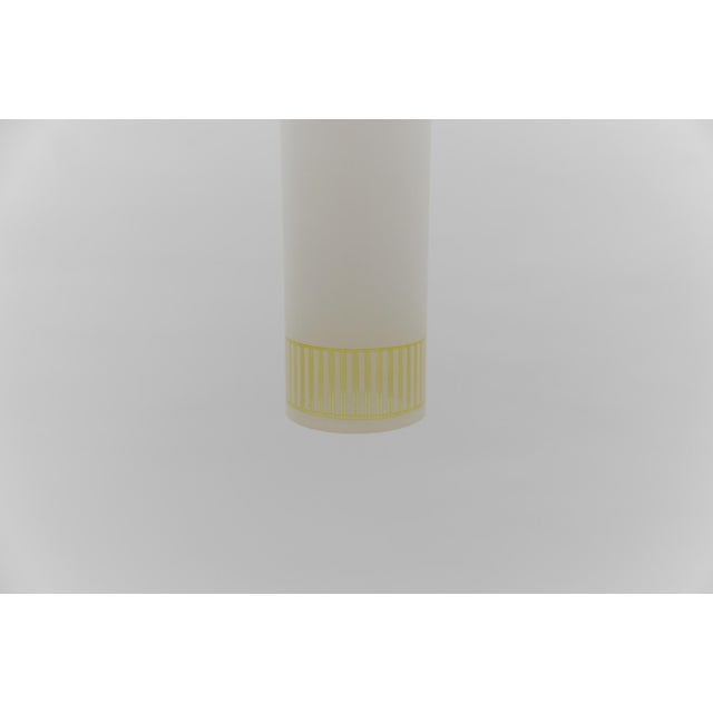 1960s Vintage German Cylindrical Glass Hanging Lamp with Brass, 1960s For Sale - Image 5 of 12