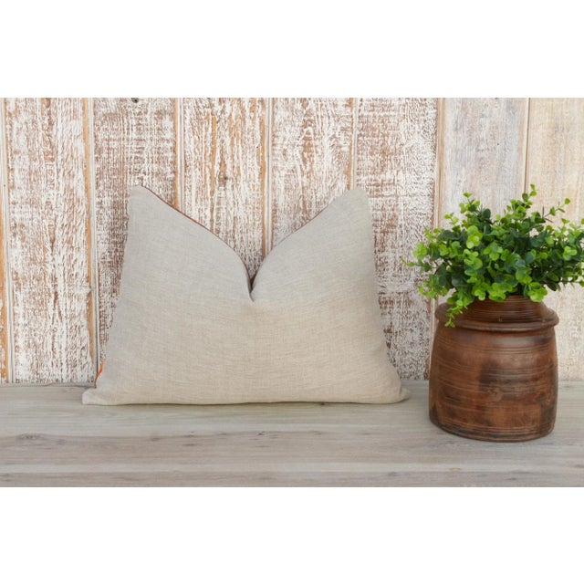 Ella Antique Indian Folk Lumbar Pillow For Sale - Image 4 of 10