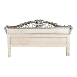 French Louis XV Custom Made Carved King Size Headboard, Circa 1950 For Sale