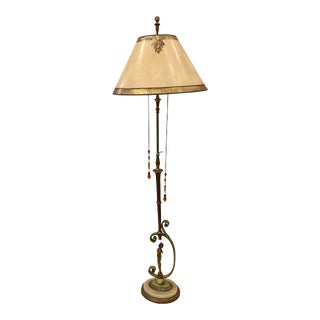 Antique French Art Deco Bronze Nude Figural Floor Lamp For Sale