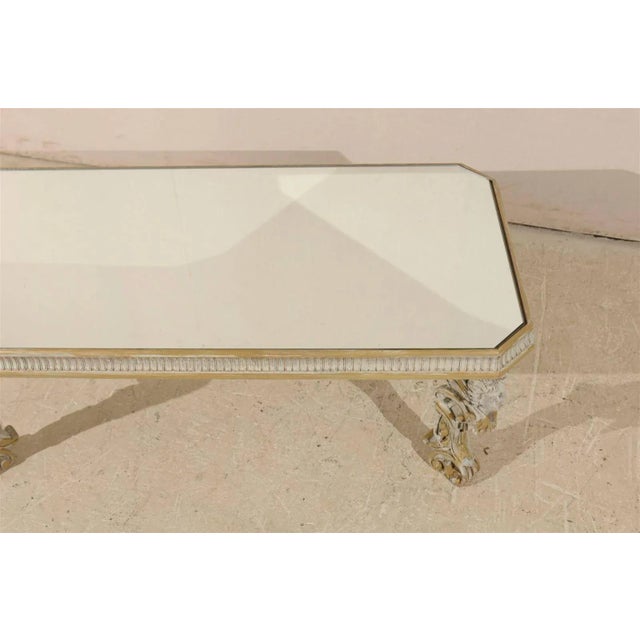 Early 20th Century 1920s Italian Mirrored Top Coffee Table For Sale - Image 5 of 11