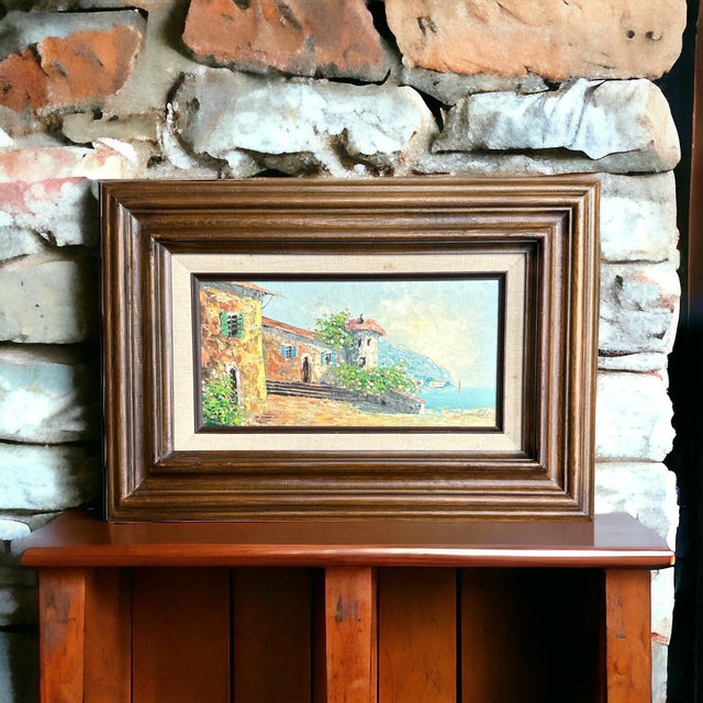 Mid 20th Century Original Seaside Landscape Oil Painting Reynolds Framed For Sale - Image 6 of 11