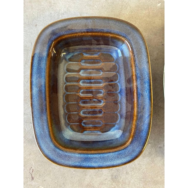 Søholm Stentøj 1960s Danish Ceramic Bowls — Einar Johansen for Søholm Stentøj, Blue/Brown Glaze 1960s For Sale - Image 4 of 9
