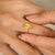 Natural Yellow Sapphire 14k Gold Solitaire Ring for Women Size 5 For Sale In New York - Image 6 of 10