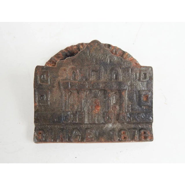 Vintage 1973 Alamo Iron Works Cast Iron Advertising Paperweight For Sale In Seattle - Image 6 of 6