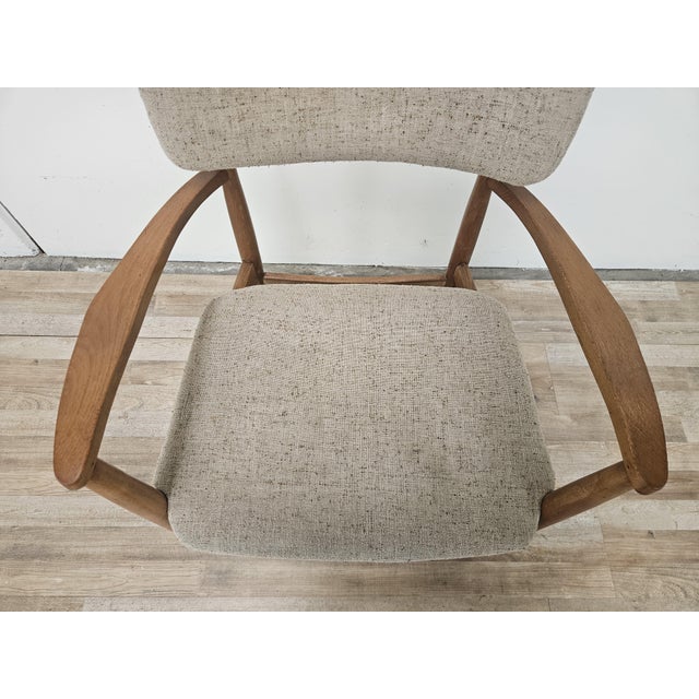 Swedish Armchair in Wood and Fabric, 1970 For Sale - Image 11 of 14