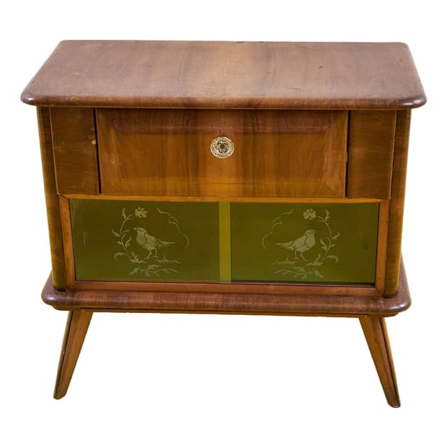 Vintage Turntable Bar Cabinet, 1930s For Sale