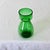 Dimensions: 6 ¾” H x 3 ¾” W x 3 ¾” D Hand rolled, emerald green-colored glass hyacinth forcing vase from the 1890’s,...