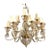 Gilt Iron and Crystal Beaded Chandelier, Belle Époque Style For Sale