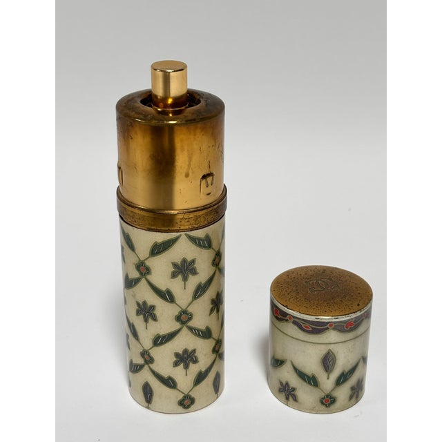 Guerlain “Chant d’Arômes” Refillable Atomizer Case, Enameled Metal, France, circa 1962. A rare and elegant vintage...
