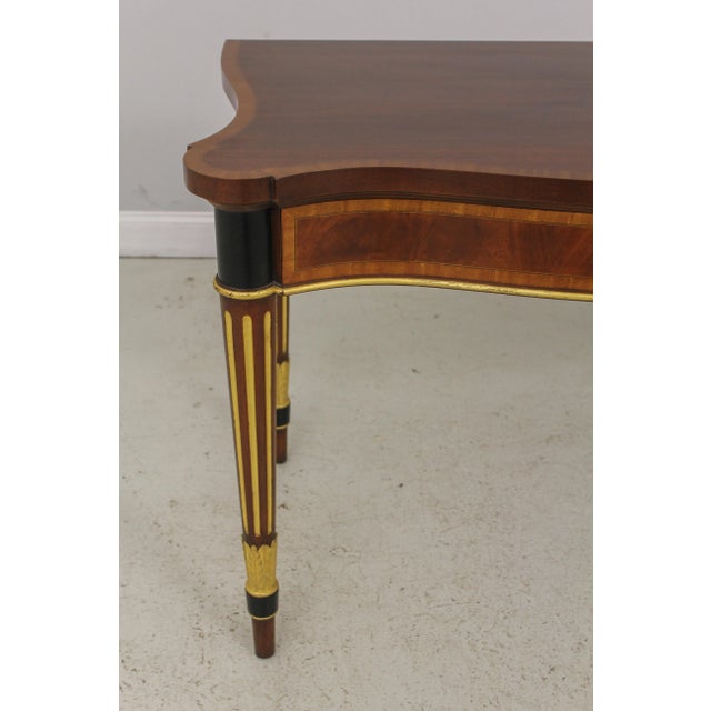 1990s Arthur Brett English Made Mahogany Console Table For Sale - Image 5 of 11