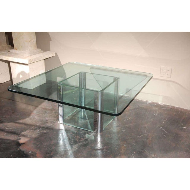 Chrome and Glass Coffee Table by Pace International Chairish