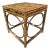 Vintage Scorched Tortoise Bamboo Side Table For Sale