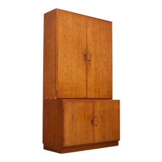 Danish Teak Two Part Cabinet by Børge Mogensen For Sale