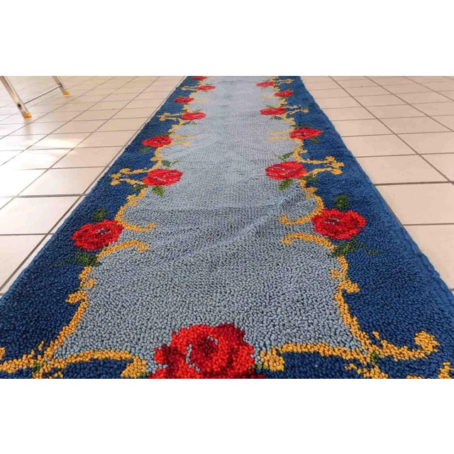 1960s Vintage French Savonnerie Runner 2.4' X 11.4' For Sale - Image 4 of 10