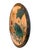 Gold Hand‑Painted Kingfisher & Lotus Gold Leaf Lacquer Panel — 30″ Round For Sale - Image 8 of 10