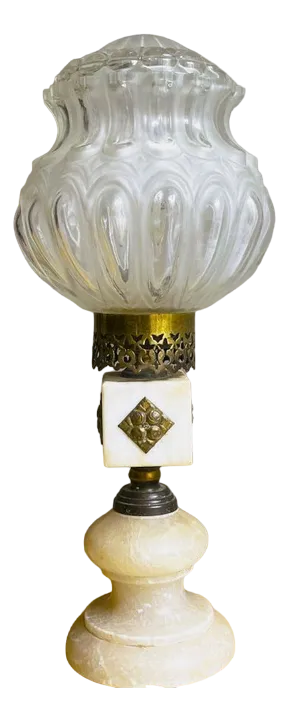 Art Deco Style Portuguese Marble Table Lamp, 1960s