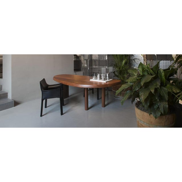Freeform Table in Glazed Brown Lacquered Wood by Charlotte Perriand for Cassina For Sale - Image 9 of 12