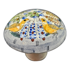 Tonala Mexican Folk Art Pottery Mushroom Figure