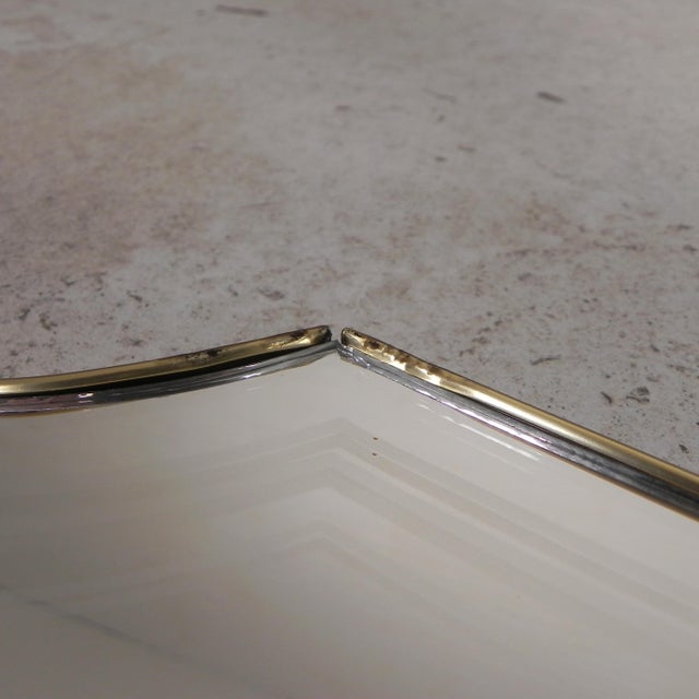 Vintage Mirror with Gold Rim, 1960s For Sale - Image 4 of 14