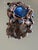 Coro 1970s Hollywood Regency Brooch With Tanzanite Rhinestones For Sale - Image 4 of 8