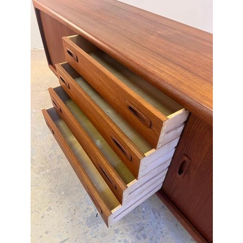 Wood Danish Teak Sideboard by H.P. Hansen For Sale - Image 7 of 11