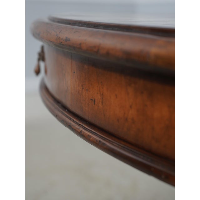 Jonathan Charles Round English Style Drum Table For Sale - Image 9 of 18