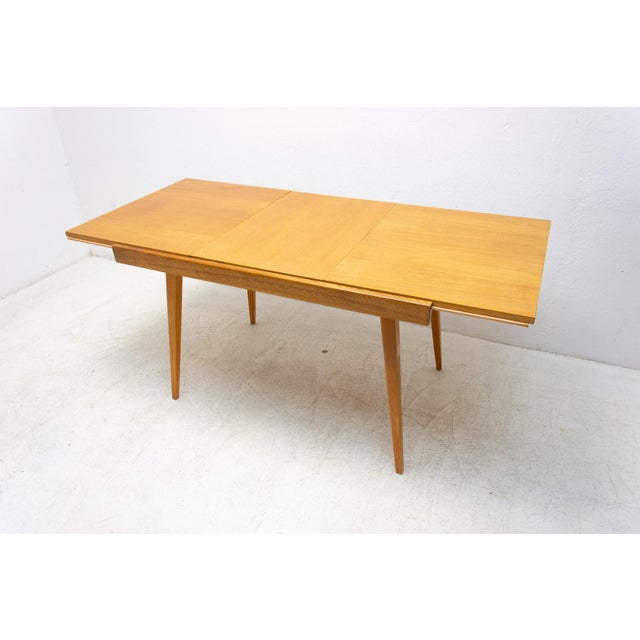 Mid-Century Folding Dining Table attributed to František Jirák for Tatra Furniture, 1970s For Sale - Image 11 of 18