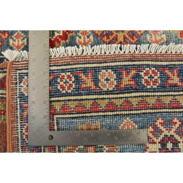 Kazak Rug 4’2” X 6’4” Brown Wool Tribal Hand-Knotted Oriental Carpet For Sale - Image 12 of 12